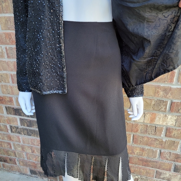 vintage ronni nicole skirt by Ouida and fully beaded formal jacket by JM… - Picture 4 of 13